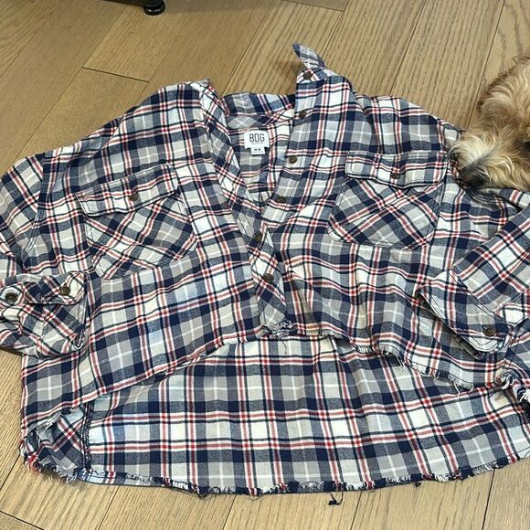 Urban outfitters cropped flannel - Picture 1 of 3